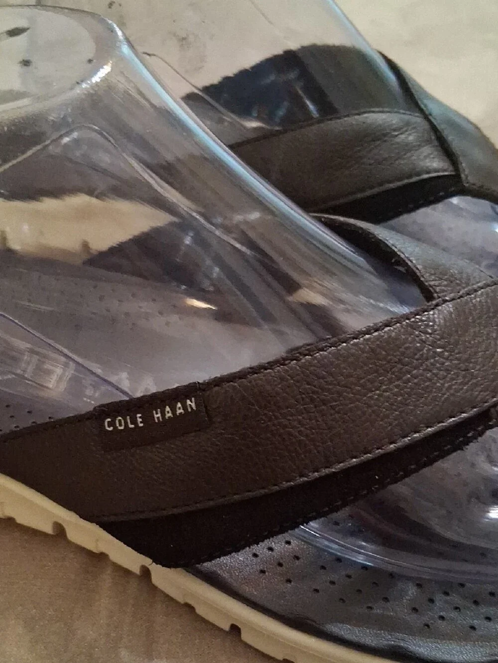 Cole Haan Men’s Dark Brown Leather Thong Sandals